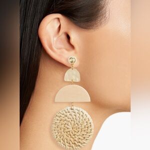 Ettika boho/rattan earrings